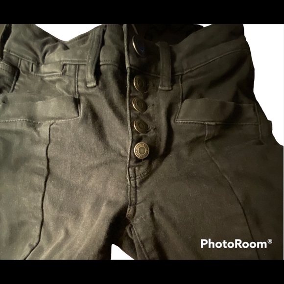 American Eagle Outfitters Next Level Stretch Black Jeans, Junior’s Size 0 - Picture 3 of 5